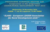 “ ELARD - European LEADER Association for Rural Development- aisbl  “ by Mr. Panayiotis PATRAS,