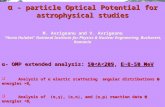 α  - particle Optical Potential for astrophysical studies M. Avrigeanu and V. Avrigeanu