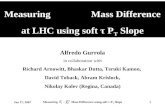 Measuring                Mass Difference at LHC using soft τ P T  Slope