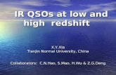 IR QSOs at low and    high  redshift