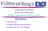 Sergey Burdin (Fermilab) for the DØ Collaboration WIN03 / Lake Geneva, October 6-11, 2003
