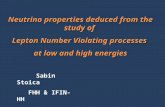 Neutrino properties deduced from the study of  Lepton Number Violating processes