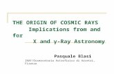 THE ORIGIN OF COSMIC RAYS Implications from and for        X and  γ -Ray Astronomy