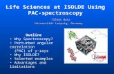 Life Sciences at ISOLDE Using  PAC- spectroscopy
