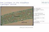 Carbon isotopes in the biosphere10/23/12 and geologic record