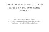 Global trends in air-sea CO 2  fluxes based on  in situ  and satellite products