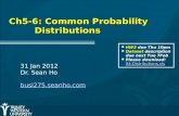 Ch5-6: Common Probability  Distributions