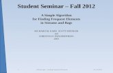 Student Seminar – Fall 2012