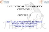 ANALYTICAL CHEMISTRY CHEM 3811 CHAPTER 19