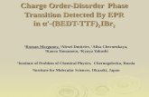 Charge Order-Disorder Phase Transition Detected By EPR in α'-(BEDT-TTF) 2 IBr 2