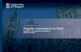 Regular expressions to fsms