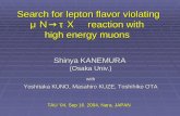 Search for lepton flavor violating ¼ ï¼®â†’ „ ï¼¸€€ reaction with  high energy muons