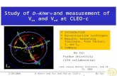 Study of  DK/ π e +   and measurement of  V cs  and V cd  at CLEO-c