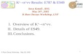 K     Results: E787 & E949 Steve Kettell , BNL     May 26 th , 2005