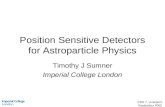 Position Sensitive Detectors for Astroparticle Physics