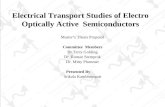 Electrical Transport Studies of Electro Optically Active  Semiconductors