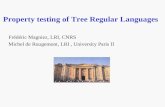 Property testing of Tree Regular Languages
