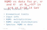 RQMD vs data for p ± ,  π ±  and K ±   at  θ lab =97 0  in p+A at E=10.14 GeV