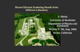 Recent Electron Scattering Results from Jefferson Laboratory