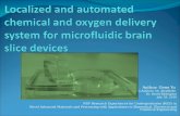 Localized and automated chemical and oxygen delivery system for microfluidic brain slice devices