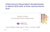 Charmonium dissociation temperatures in lattice QCD with a finite volume technique
