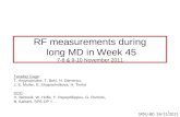 RF measurements during  long MD in Week 45  7-8 & 9-10 November 2011