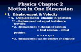 Physics Chapter 2 Motion in One Dimension