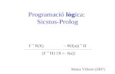 Programació  lòg ica:  Sicstus-Prolog