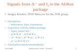 Signals from  Δ ++  and  f 0  in the AliRsn package