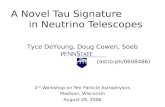 A Novel Tau Signature             in Neutrino Telescopes