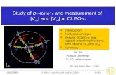 Study of  DK/ π e +   and measurement of  |V cs | and |V cd | at CLEO-c