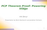 PCP Theorem Proof: Powering Stage
