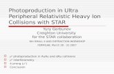 Photoproduction in Ultra Peripheral Relativistic Heavy Ion Collisions with STAR