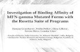Investigation of Binding Affinity of hIFN-gamma Mutated Forms with the Rosetta Suite of Programs