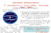 CANTIDADES OBSERVACIONALES   ‘Astrophysics I: Stars’(1984), ‘Astronomy Today’ (2001)