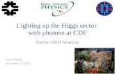 Lighting up the Higgs sector  with photons at CDF