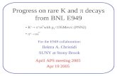 Progress on rare K and  π  decays from BNL E949