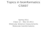 Topics in bioinformatics CS697