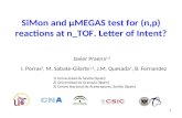 SiMon and μMEGAS test for (n,p) reactions at n_TOF. Letter of Intent?