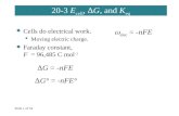 20-3  E cell ,  Δ G , and  K eq