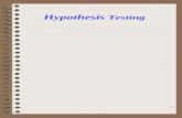 Hypothesis  Testing