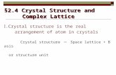 §2.4 Crystal Structure and Complex Lattice