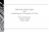 Absolute Impact Ages and Cratering as a Function of Time With contributions from