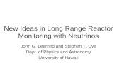 New Ideas in Long Range Reactor Monitoring with Neutrinos