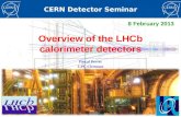Overview of the  LHCb  calorimeter detectors
