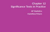 Chapter 12 Significance Tests in Practice