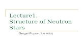 Lecture1. Structure of Neutron Stars