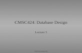 CMSC424: Database Design
