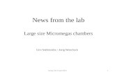 News from the lab Large size Micromegas chambers