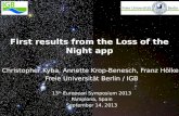 First results from the Loss of the Night app